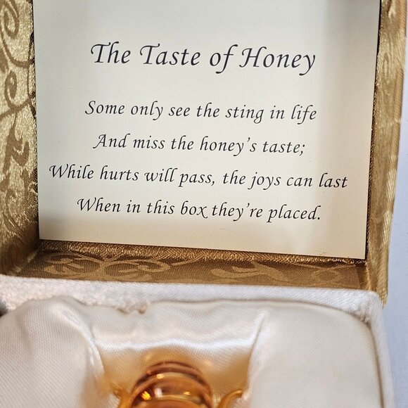 The Taste of Honey About Face Designs Messenger VTG Glass HoneyBee Figure w/ Box - Picture 7 of 16